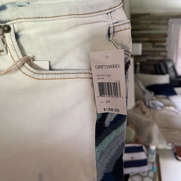 NWT .. Driftwood FLARE multi-color jeans (RARE) size 28 - Picture 4 of 6